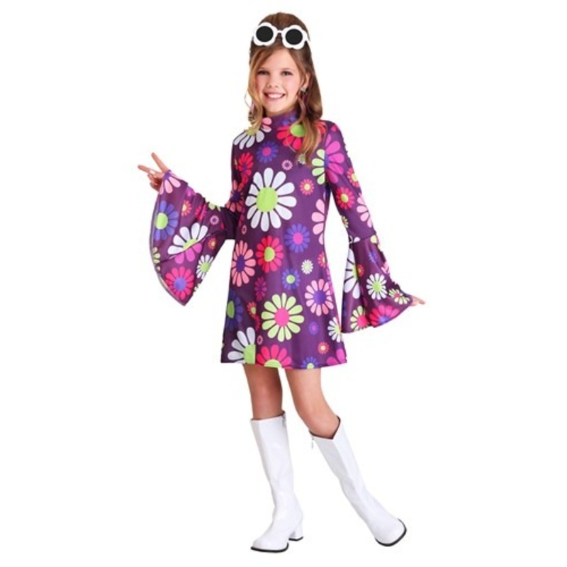 Girl's Far Out Hippie Costume Small
