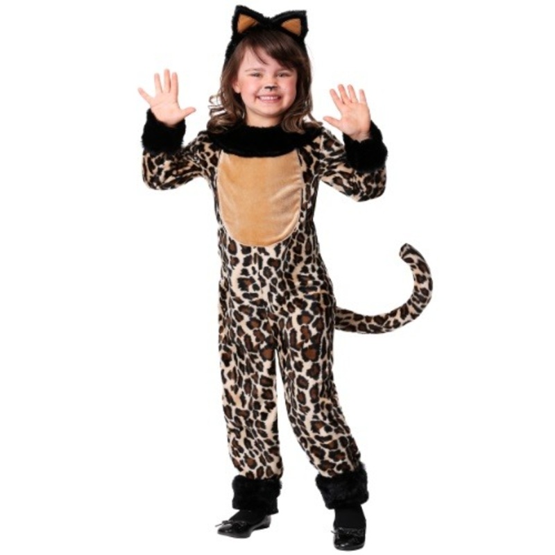 Girls Deluxe Leopard Costume X-Small