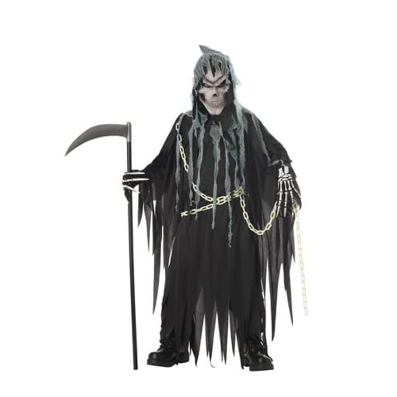 Glow in the Dark Grim Reaper Kid's Costume Medium