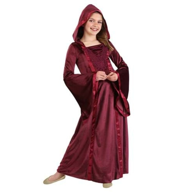 Hooded Renaissance Maiden Costume for Girls Small
