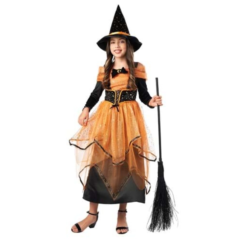 Kid's Midnight Pumpkin Patch Witch Costume Medium