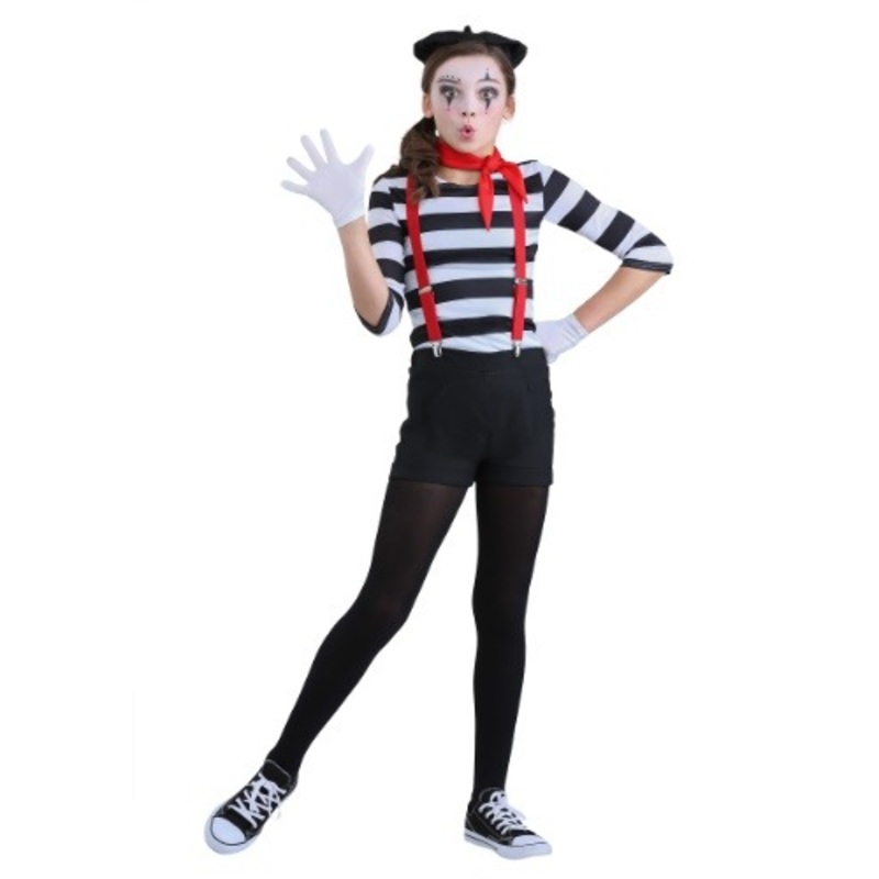 Mime Girl's Costume X-Small