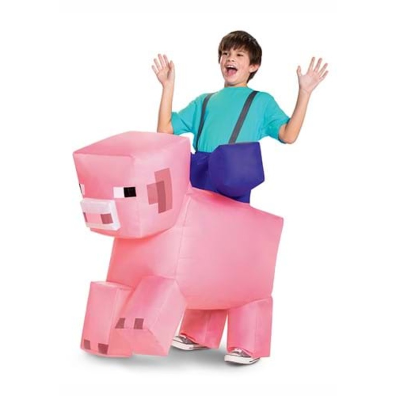 Minecraft Ride-On Inflatable Pig Kid's Costume Standard