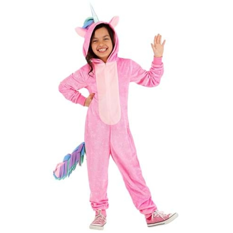 Pink Glitter Girl's Unicorn Costume X-Small