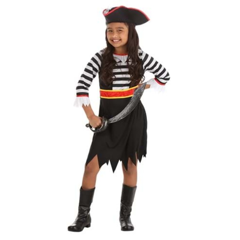 Pirate Captain Costume Dress for Girls Small/Medium