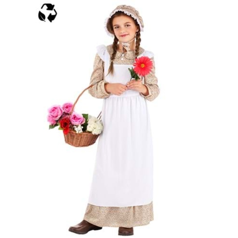 Prairie Girl Sustainable Materials Costume for Girls Small