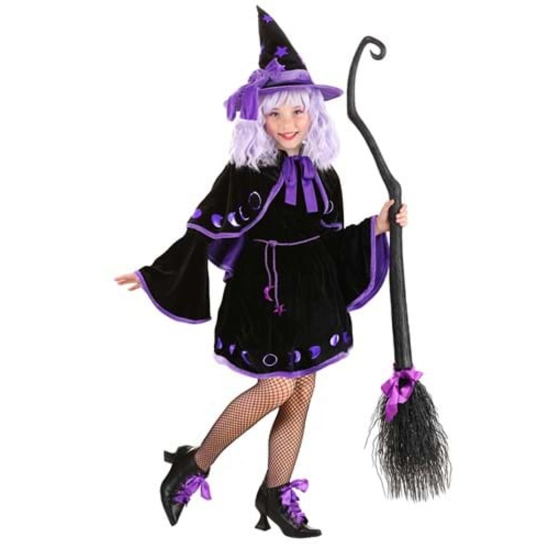 Purple Star Kid's Witch Costume Small
