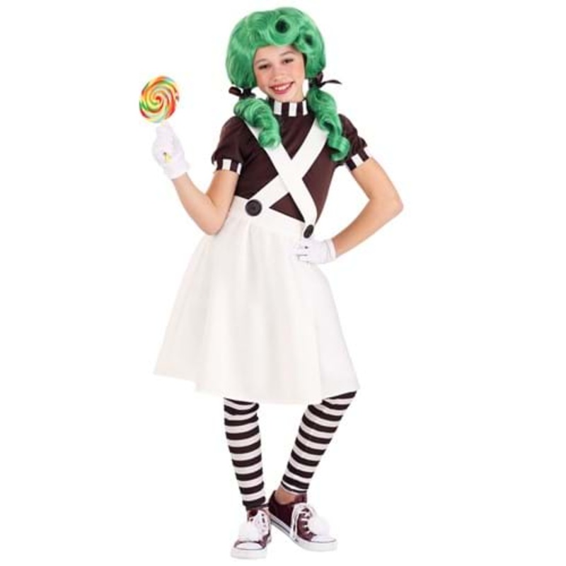 Chocolate Factory Worker Costume for Girls Medium