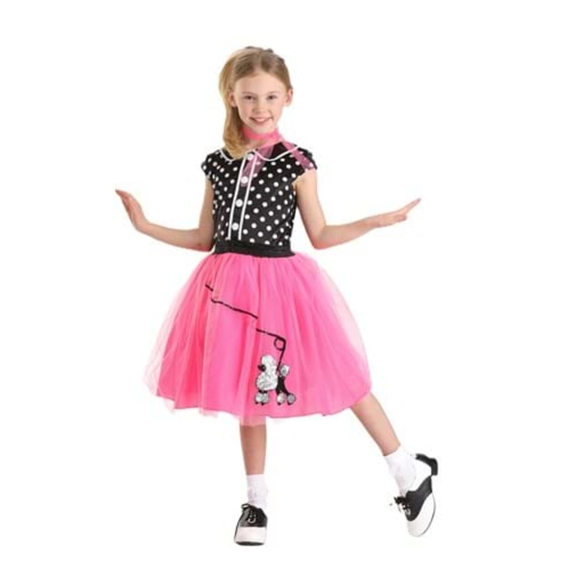 Classic Sock Hop Costume for Girls Small