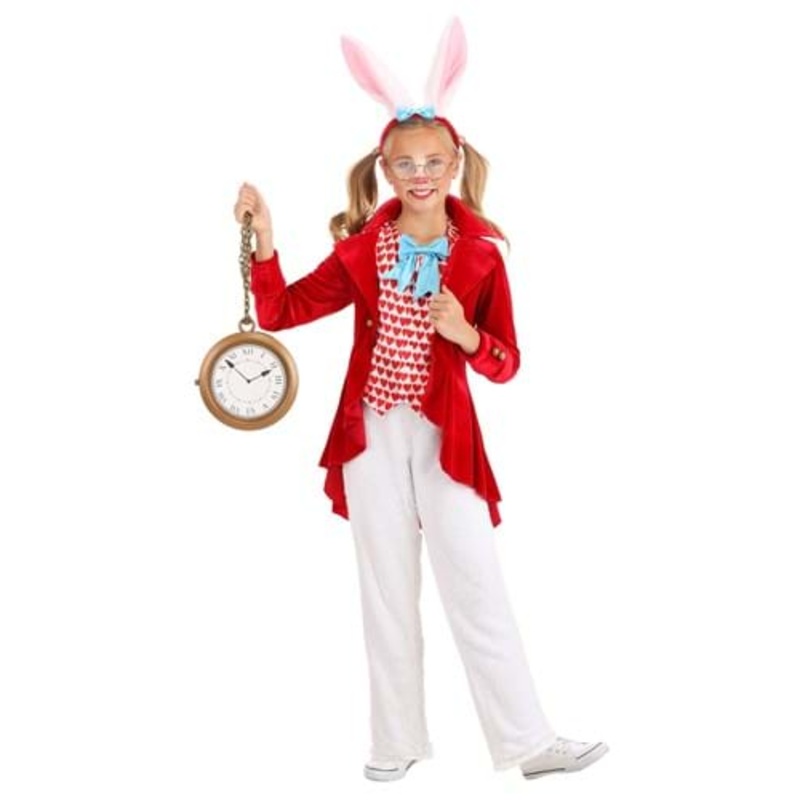 Dignified White Rabbit Costume for Girls Small