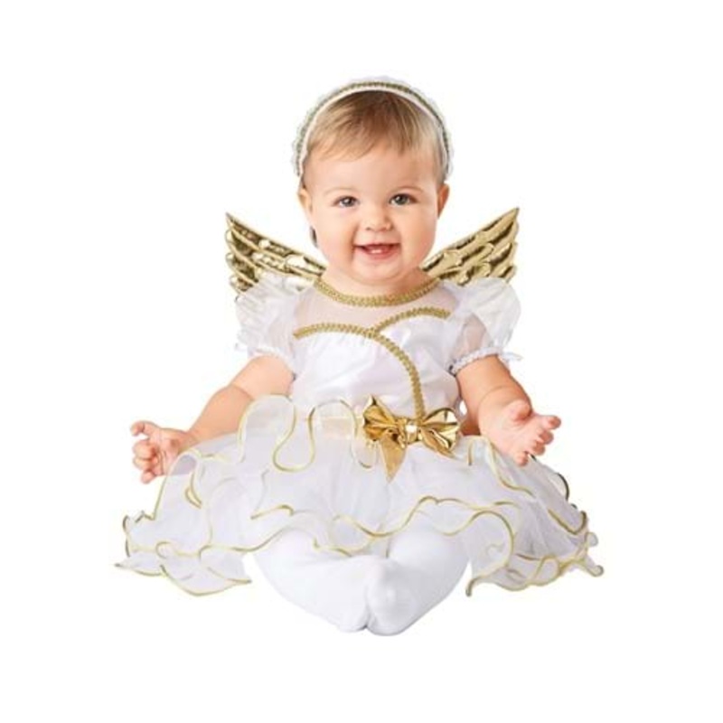 Girl's Golden Angel Costume for Babies 6/12 Months