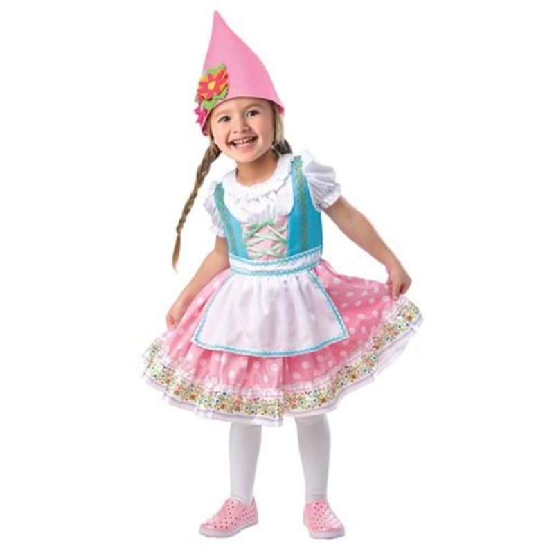 Girl's Pink Pastel Garden Gnome Toddler Costume 12MO