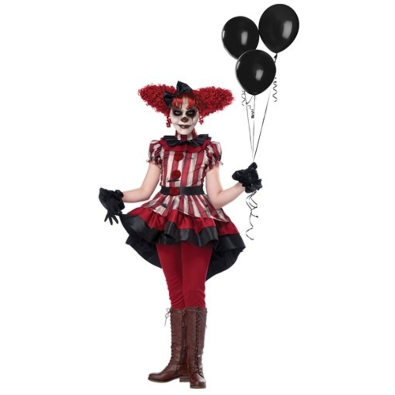 Girl's Wicked Clown Costume Medium