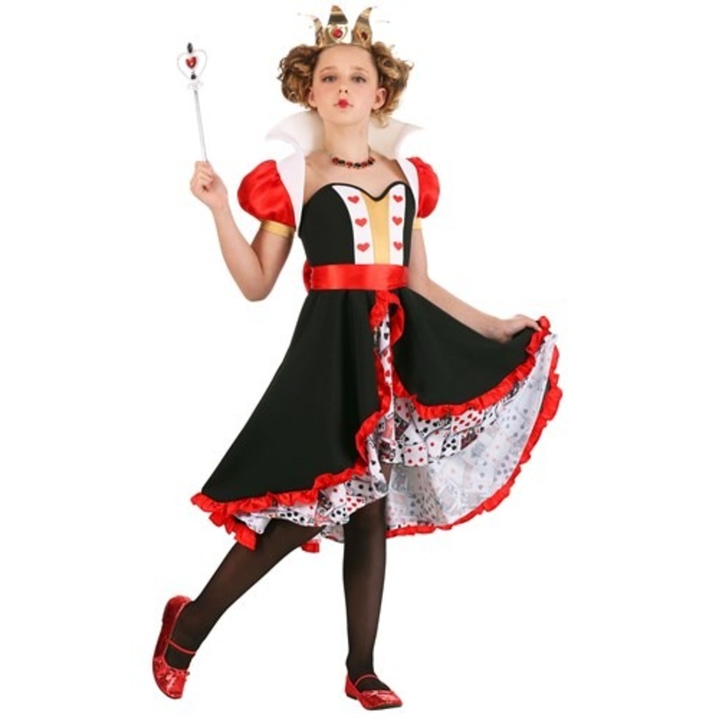 Girls Frilly Queen of Hearts Costume Small
