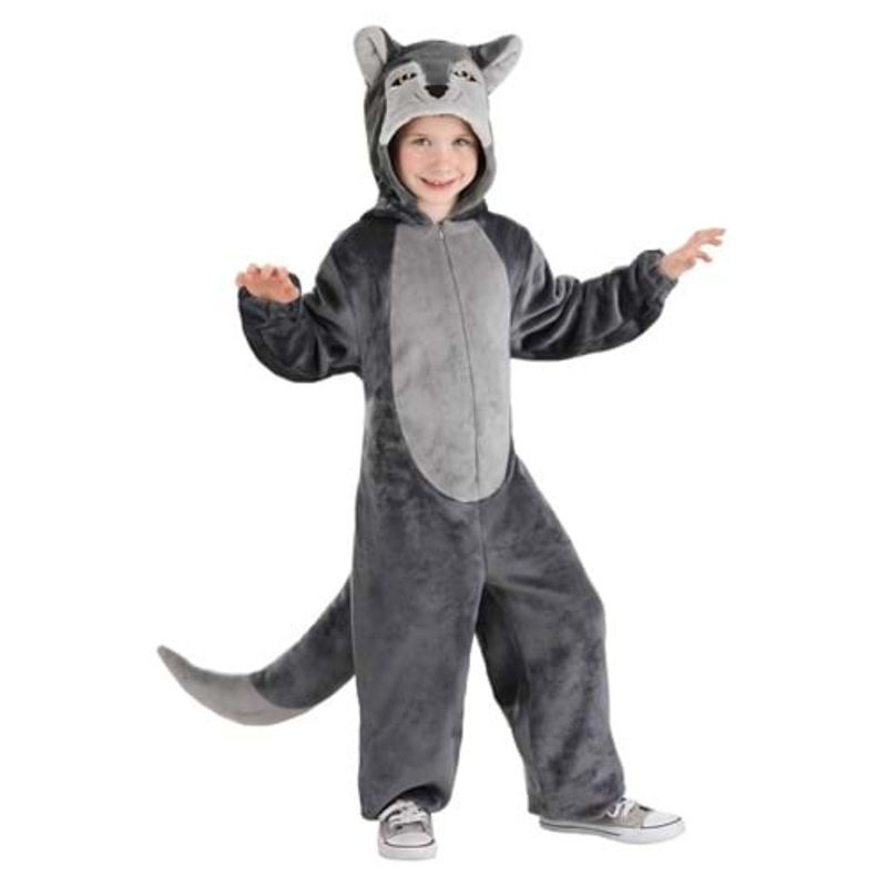 Kids Wolf Jumpsuit Costume Small