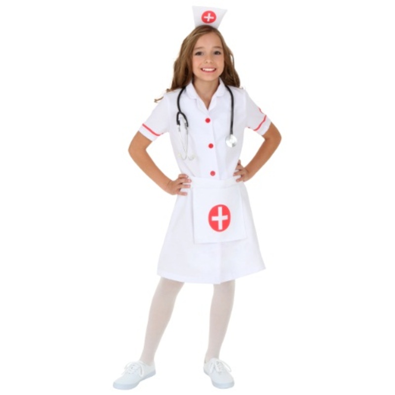 Nurse Costume Dress for Girls X-Small