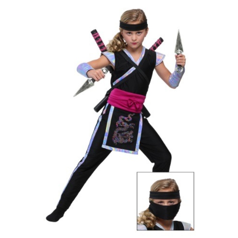 Rainbow Ninja Girls Costume X-Small