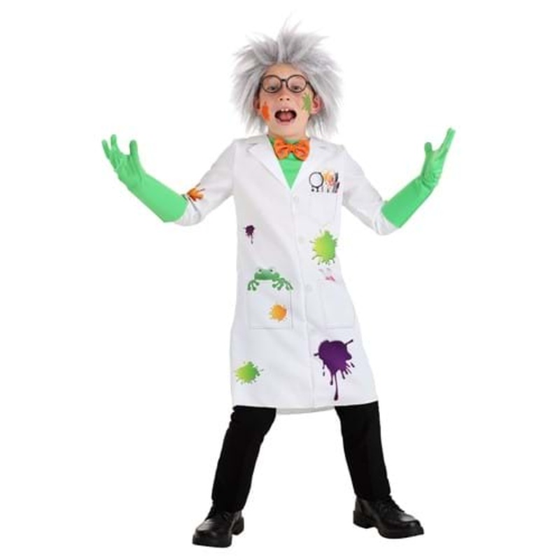Raving Mad Scientist Costume for Kids Small