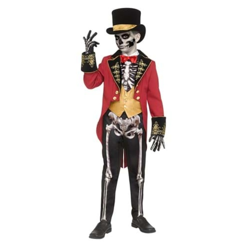 Skeletal Ringmaster Costume for Boys Small