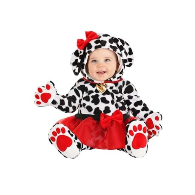 Soft Dalmatian Tutu Costume for Infants  0/3 Months