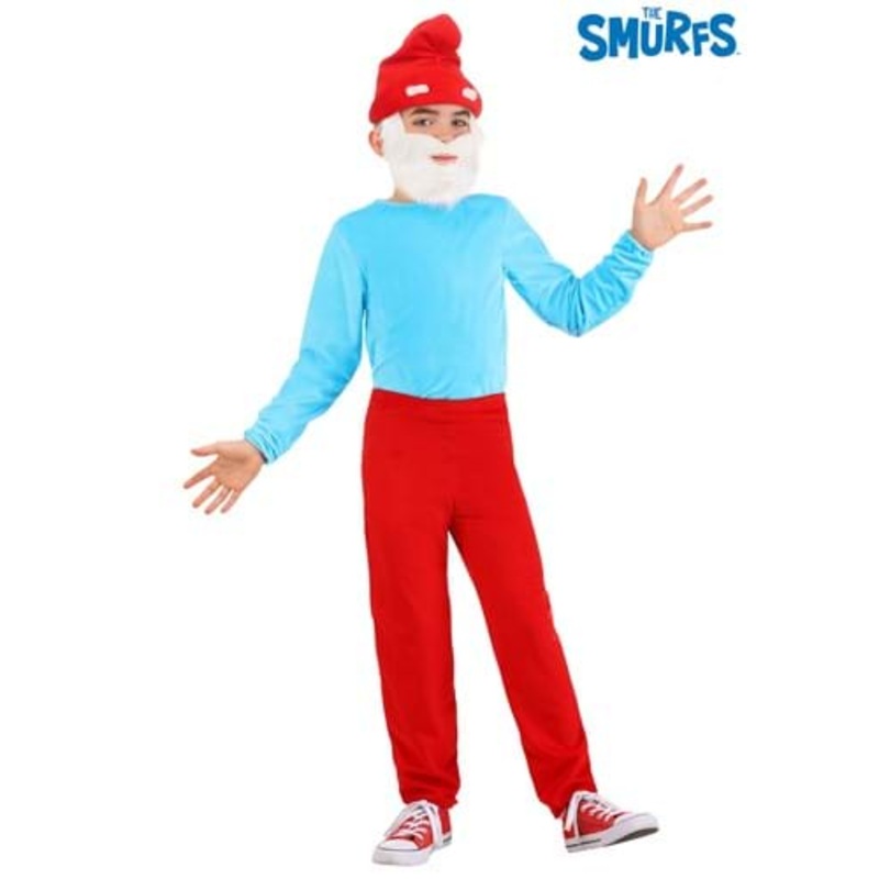 The Smurfs Papa Smurf Costume for Boys Medium