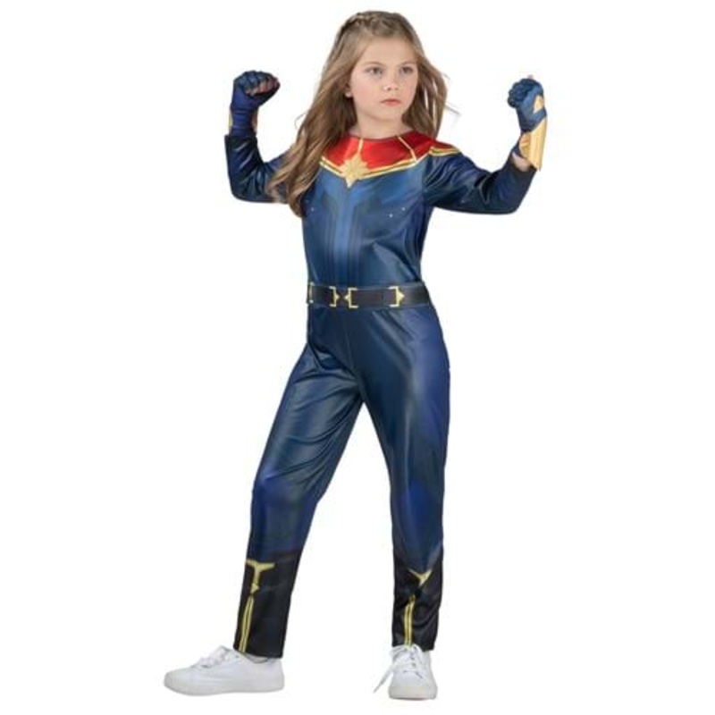 Classic Captain Marvel Costume for Girls Small