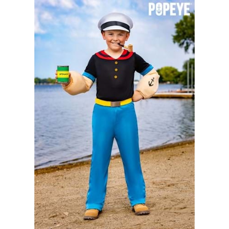 Deluxe Popeye Costume for Kids Small