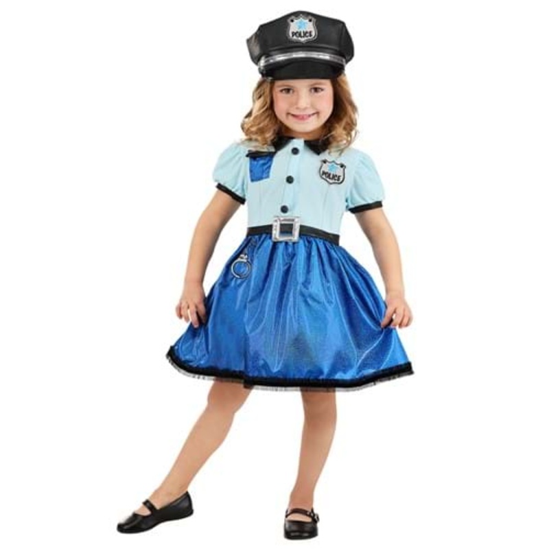 Girl's Cutie Cop Toddler Costume Dress 2T