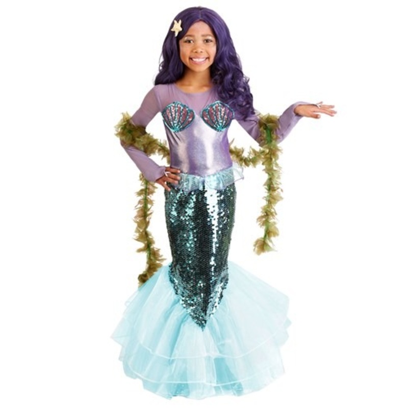 Girl's Pretty Purple Mermaid Costume X-Small