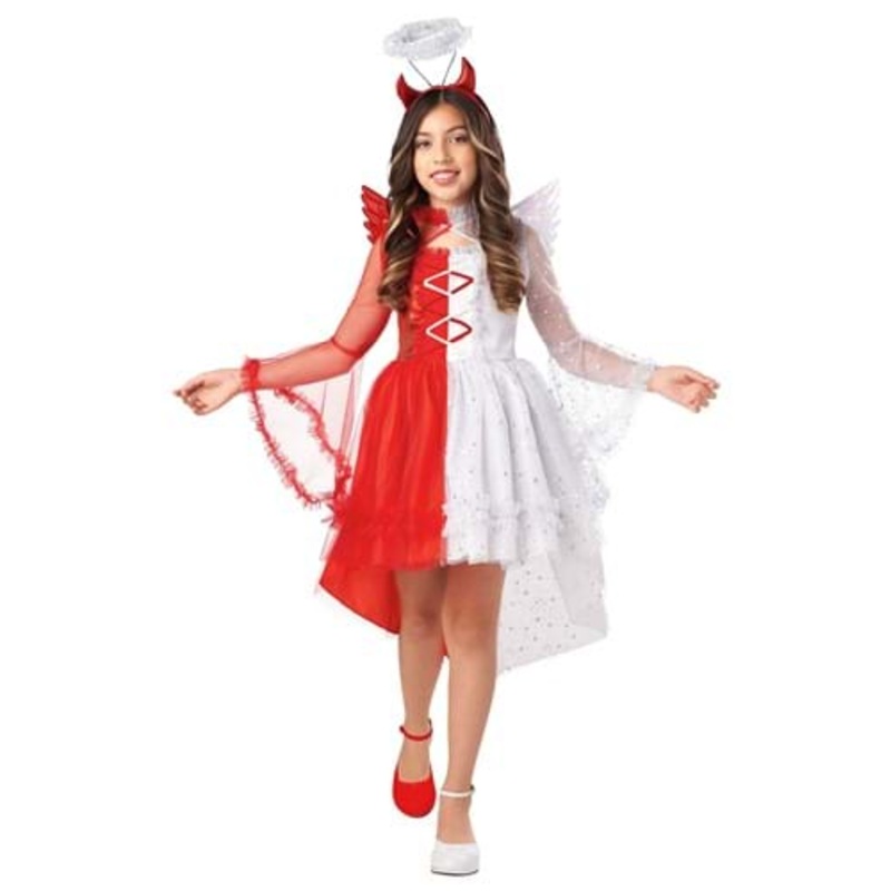 Half Angel Half Devil Costume for Girls Medium