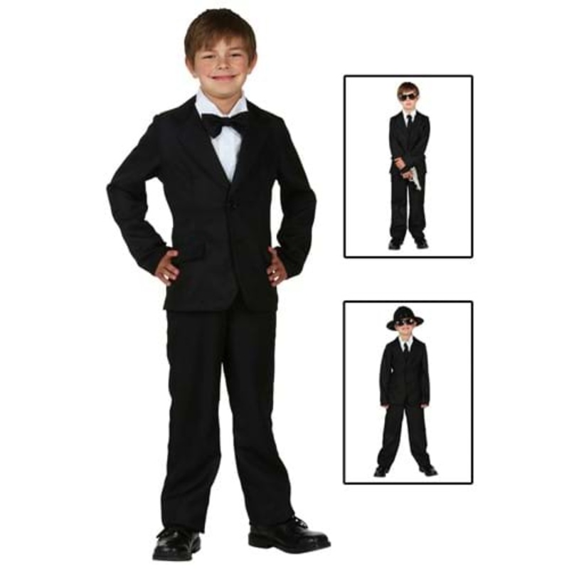 Kid's Black Costume Suit Small