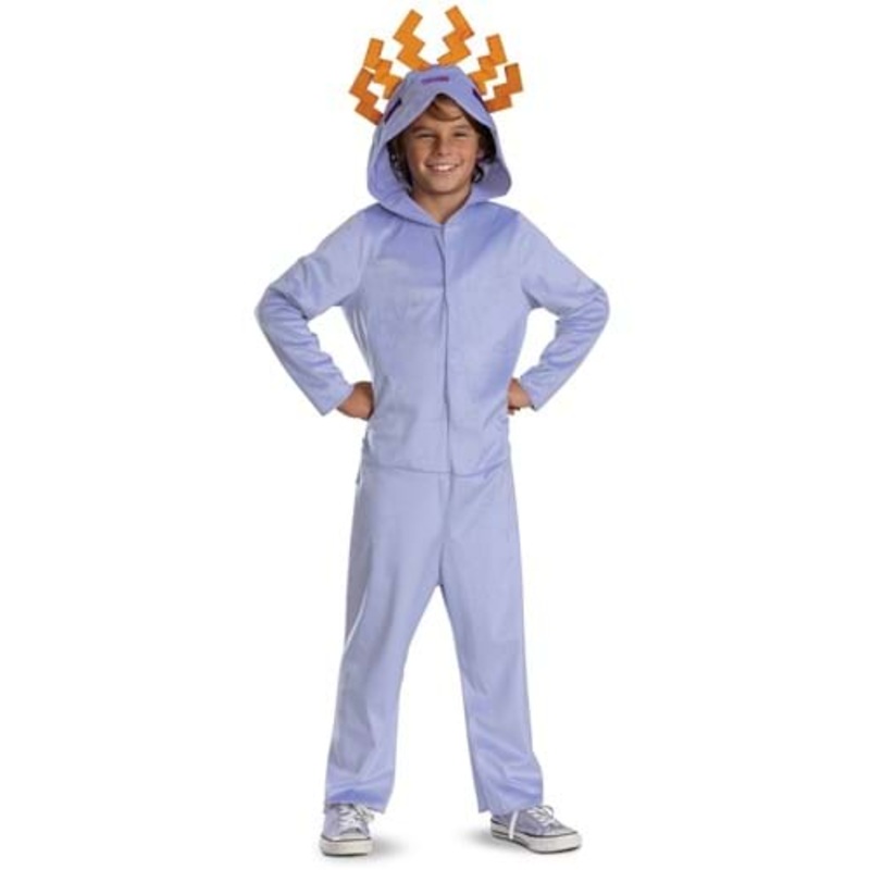 Kid's Minecraft Axolotl Hooded Jumpsuit Costume Size 4/6