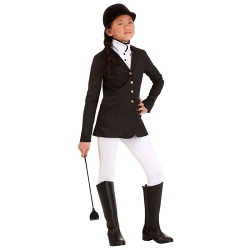 Girl's Black Equestrian Costume X-Small