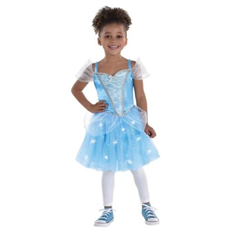 Girl's Cinderella Light Up Toddler Costume Dress 3T/4T