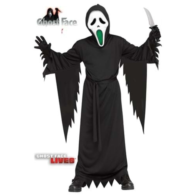 Light Up Fade Mouth Kid's Ghost Face Costume X-Small