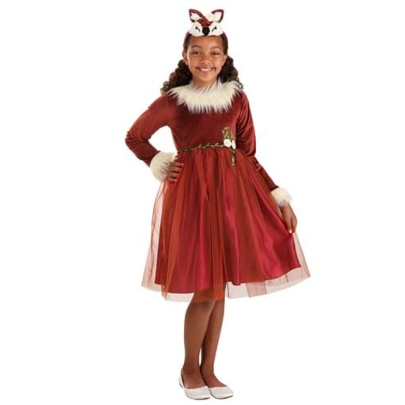 Pretty Woodland Fox Girl's Costume Dress X-Small
