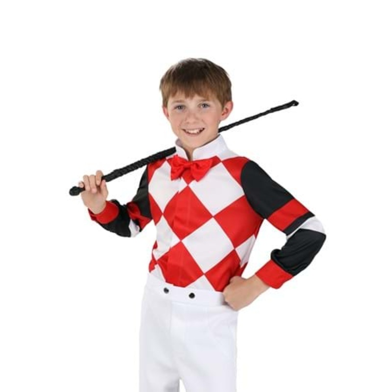 Red Jockey Shirt Costume for Kids Small
