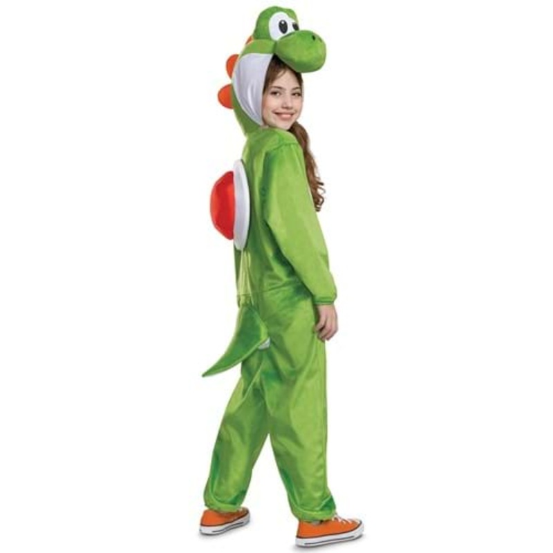 Super Mario Bros Child Yoshi Hooded Jumpsuit for Kids Size 4/6
