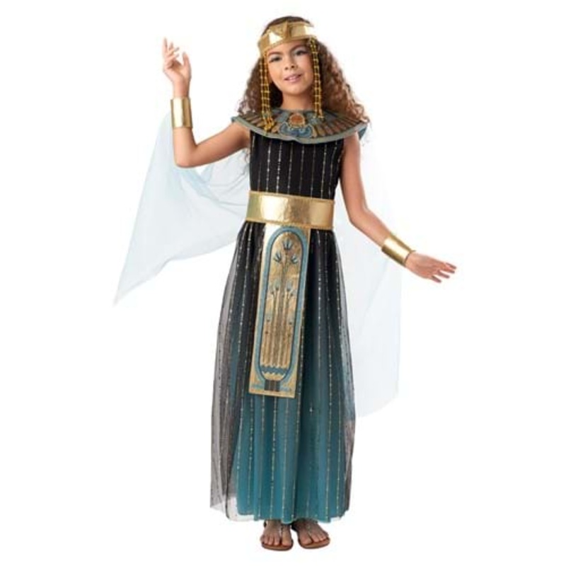 Teal Ombre Cleopatra Costume for Kids Small