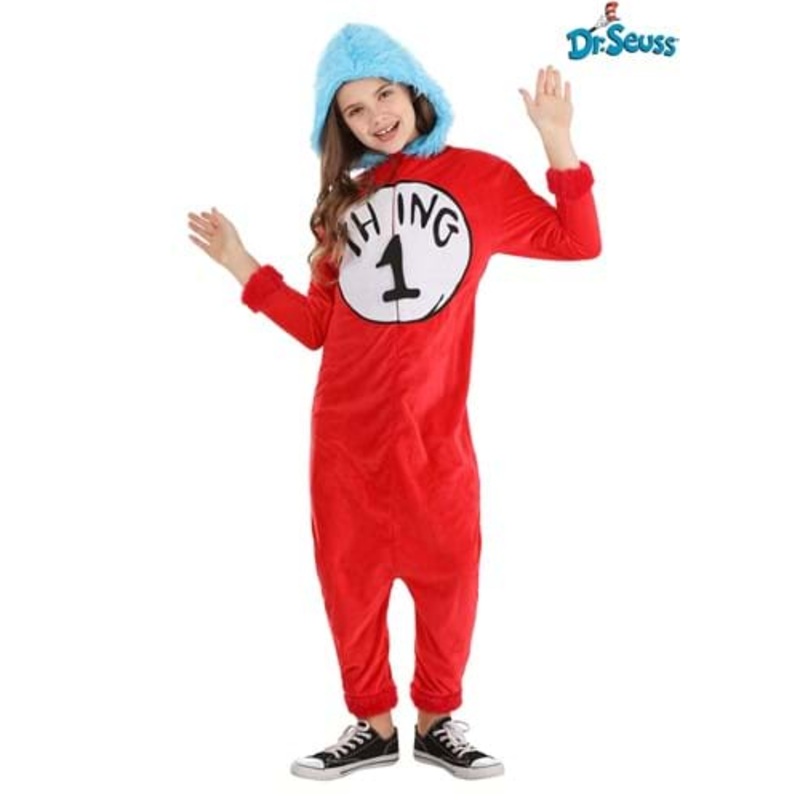 Thing 1 and 2 Jumpsuit Costume for Kids S/M