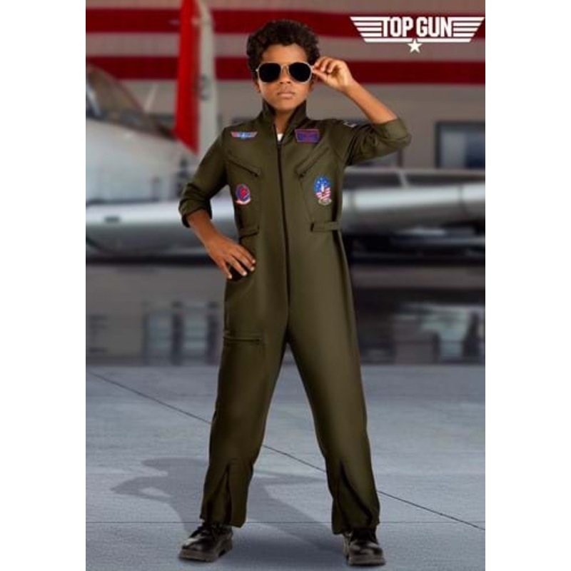 Top Gun Deluxe Flight Suit Costume for Kids X-Small