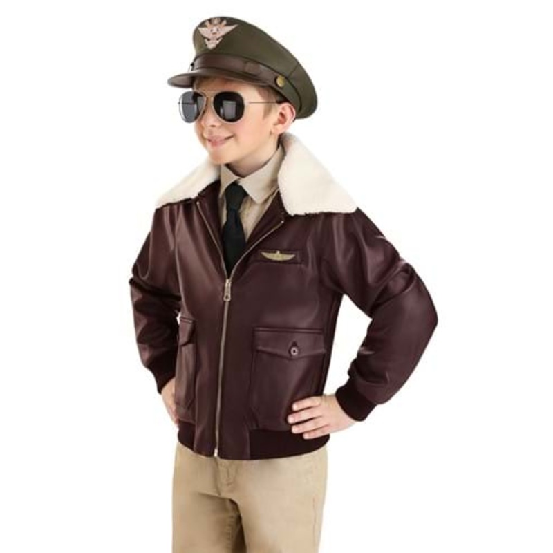 WW2 Pilot Costume Jacket for Kids X-Small