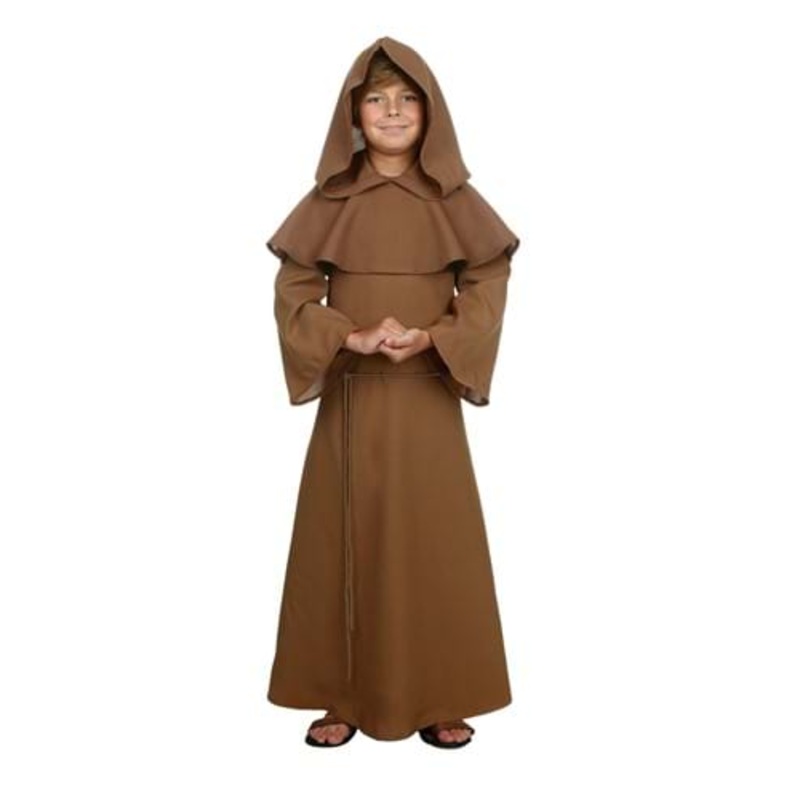 Brown Monk Robe Costume for Kids X-Small