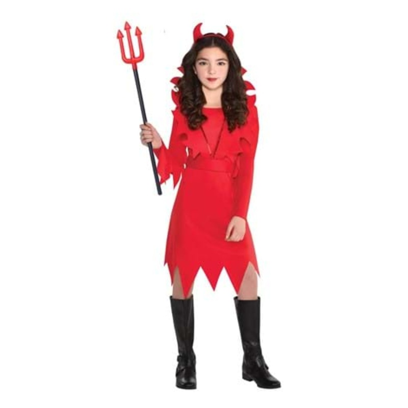 Girl's Devious Devil Costume Large