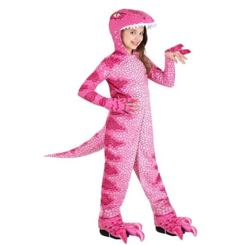 Girl's Pink Daring Dinosaur Costume  Small