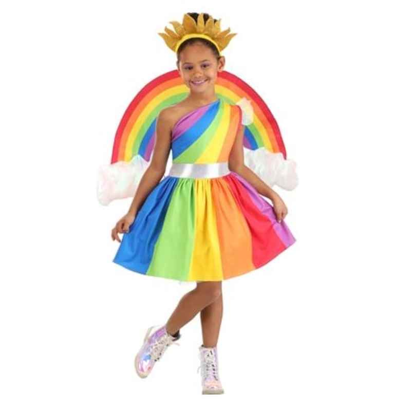 Girl's Royal Rainbow Costume Dress Small