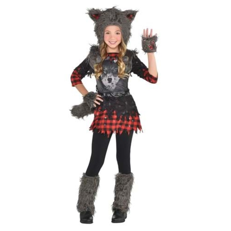 Girl's She-Wolf Costume Medium