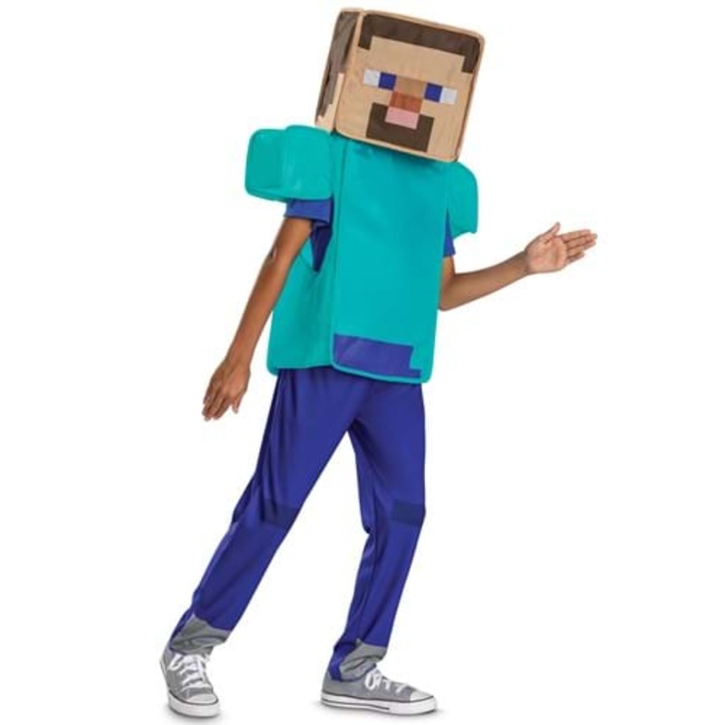 Kid's Classic Minecraft Steve 'Pop Out' Costume Size 4/6