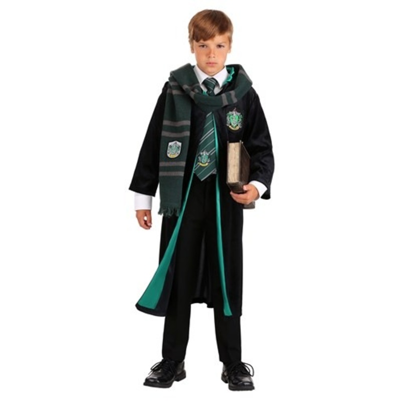 Kid's Harry Potter Deluxe Slytherin Costume Robe Small