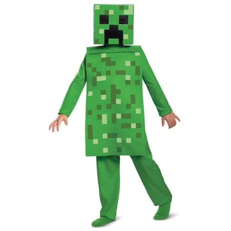 Kid's Minecraft Creeper Jumpsuit Costume Size 4/6